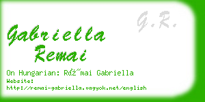 gabriella remai business card